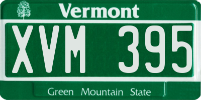 VT license plate XVM395