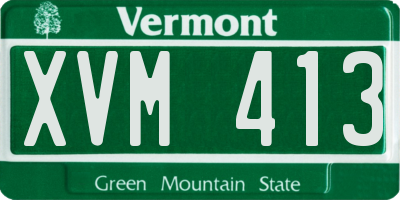 VT license plate XVM413