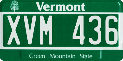 VT license plate XVM436
