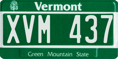 VT license plate XVM437