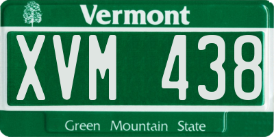 VT license plate XVM438