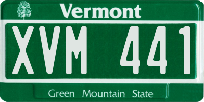 VT license plate XVM441