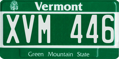 VT license plate XVM446