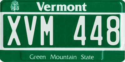 VT license plate XVM448