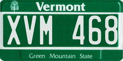 VT license plate XVM468