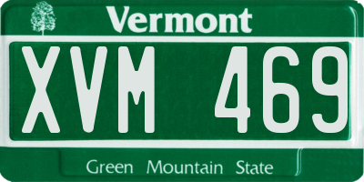 VT license plate XVM469