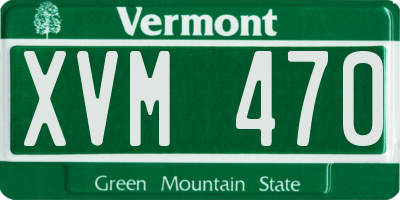 VT license plate XVM470