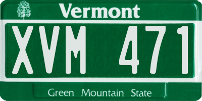 VT license plate XVM471