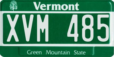 VT license plate XVM485