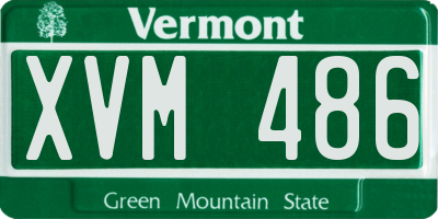 VT license plate XVM486