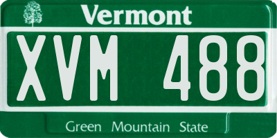 VT license plate XVM488