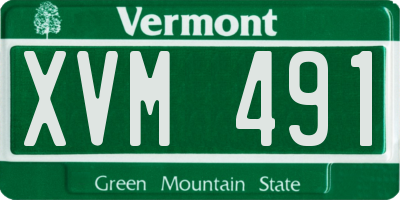 VT license plate XVM491