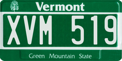 VT license plate XVM519