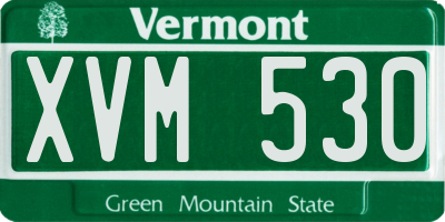VT license plate XVM530