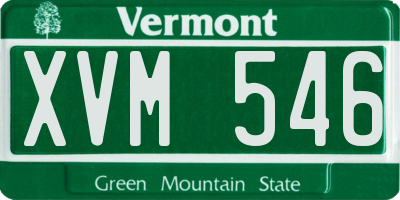 VT license plate XVM546