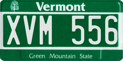 VT license plate XVM556