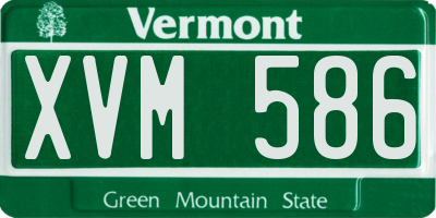 VT license plate XVM586