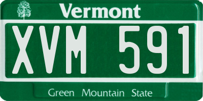 VT license plate XVM591