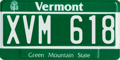 VT license plate XVM618