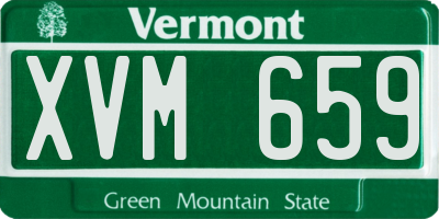 VT license plate XVM659