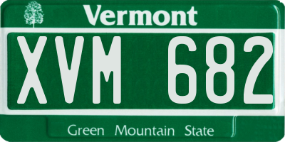 VT license plate XVM682