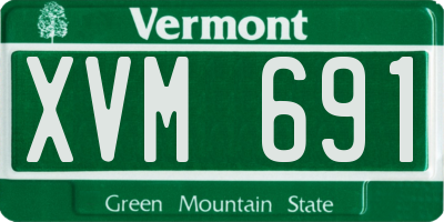 VT license plate XVM691