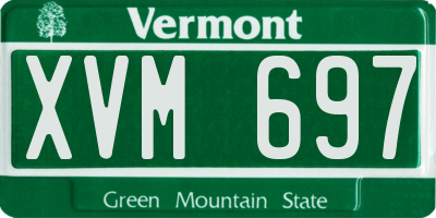 VT license plate XVM697