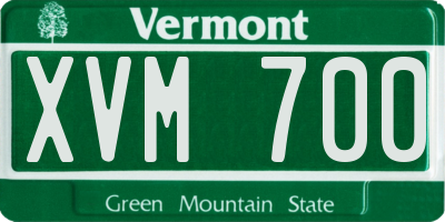 VT license plate XVM700