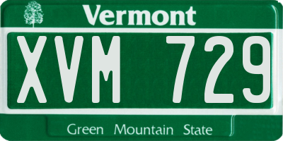 VT license plate XVM729