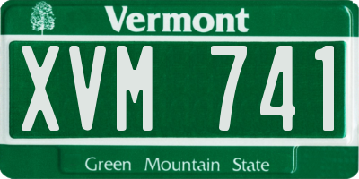 VT license plate XVM741
