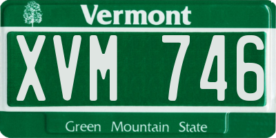 VT license plate XVM746