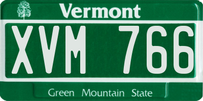 VT license plate XVM766