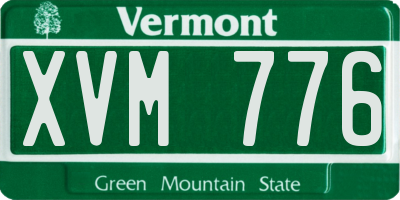 VT license plate XVM776
