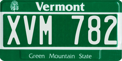 VT license plate XVM782