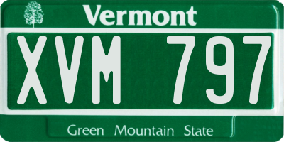 VT license plate XVM797