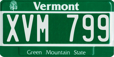 VT license plate XVM799
