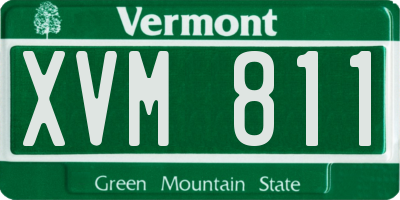 VT license plate XVM811