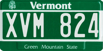 VT license plate XVM824
