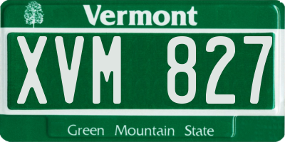 VT license plate XVM827