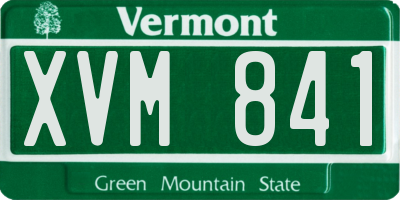 VT license plate XVM841