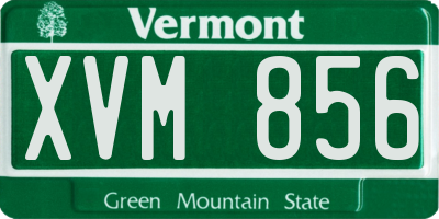 VT license plate XVM856