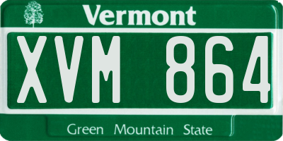 VT license plate XVM864