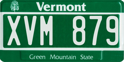 VT license plate XVM879