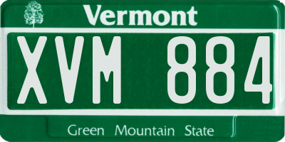 VT license plate XVM884