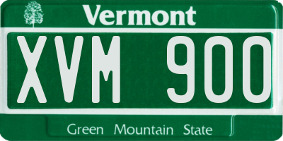 VT license plate XVM900