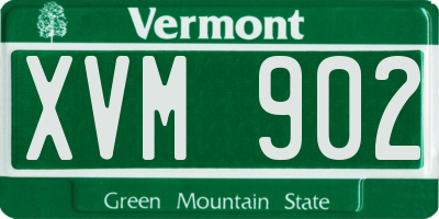 VT license plate XVM902