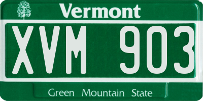 VT license plate XVM903