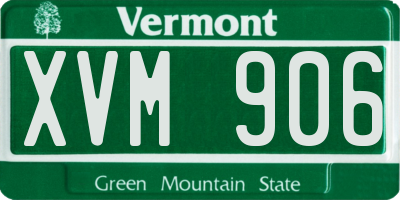 VT license plate XVM906