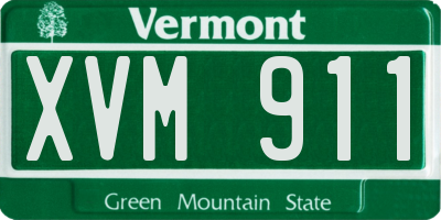 VT license plate XVM911