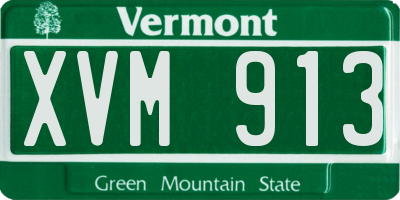 VT license plate XVM913